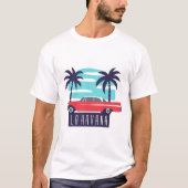 T shirt la havana, cuba chevrolet palm en salsa, (Voorkant)