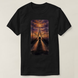 T-Shirt Laatste Rit Herenwagen bij Zonsondergang