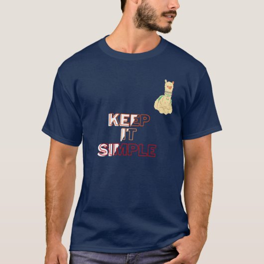 T-Shirt lama houdt het eenvoudig (Voorkant)