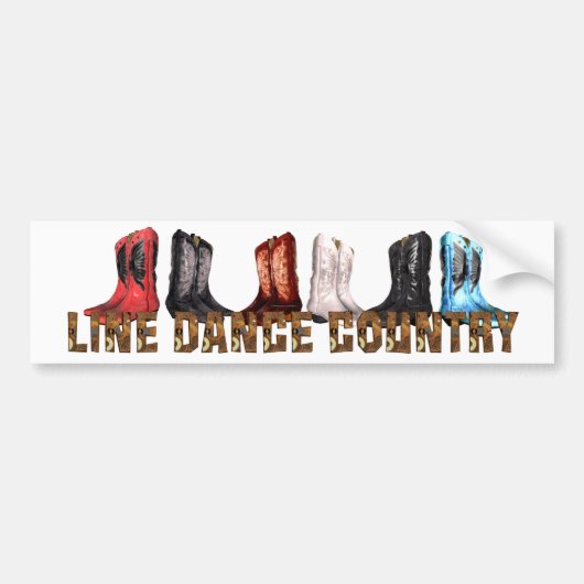 T-SHIRT Land Line Dance Bumpersticker (Voorkant)