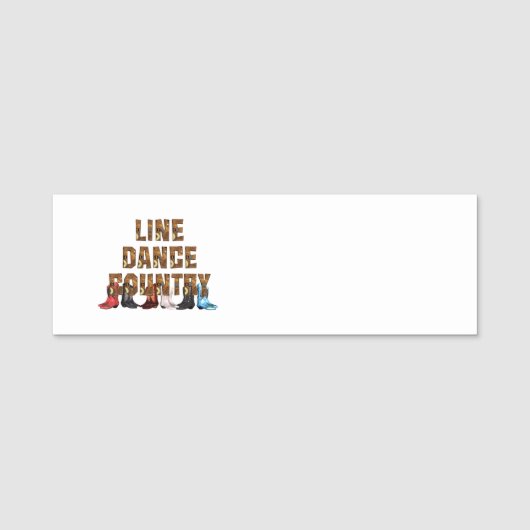 T-SHIRT Land Line Dance Naamplaatje (Voorkant)