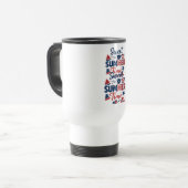 T_shirt Land van de Vrije - Amerikaanse Geest Reisbeker (Voorkant links)