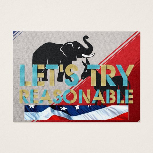 T-SHIRT Laten we redelijk proberen Visitekaartje (Voorkant)