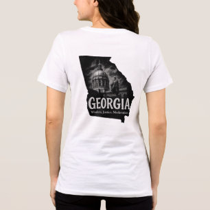 T-shirt legt het hart en het erfgoed van Georgia v