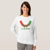 T-shirt Lei Mele Kalikimaka Merry-kerstkleuren (Voorkant volledig)