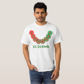 T-shirt Lei Mele Kalikimaka Merry-kerstkleuren (Voorkant volledig)