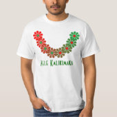 T-shirt Lei Mele Kalikimaka Merry-kerstkleuren (Voorkant)