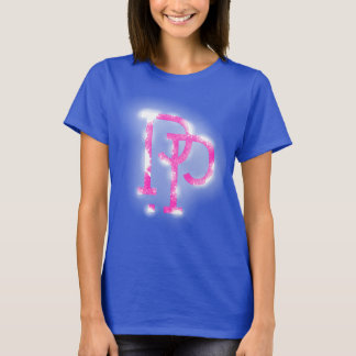 T-shirt letter P-logoontwerp (roze) 