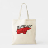 T-Shirt lettering Against the Current red black Tote Bag (Achterkant)