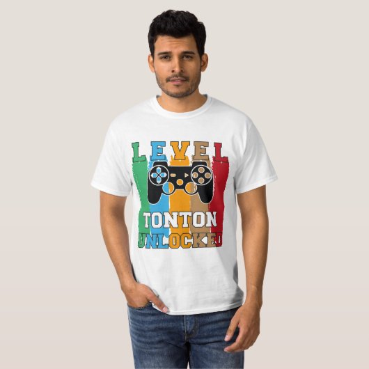 T-shirt Level Tonton Unlocked Design Wht (Voorkant volledig)