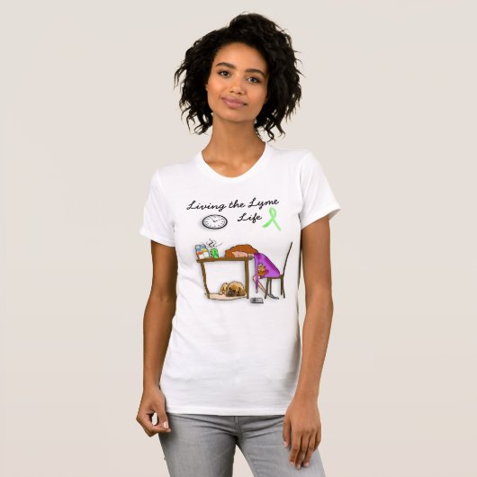 T-shirt 'Leven met Lyme' (Voorkant volledig)