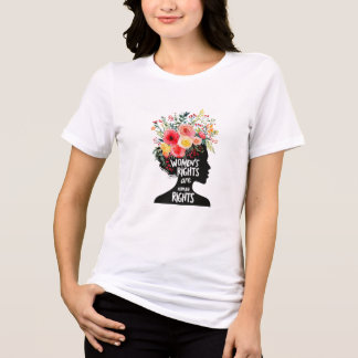 T-shirt levendige vrouw bloemen