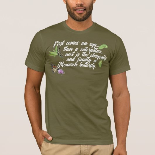 T-shirt levenscyclus monarchvlinder (Voorkant)