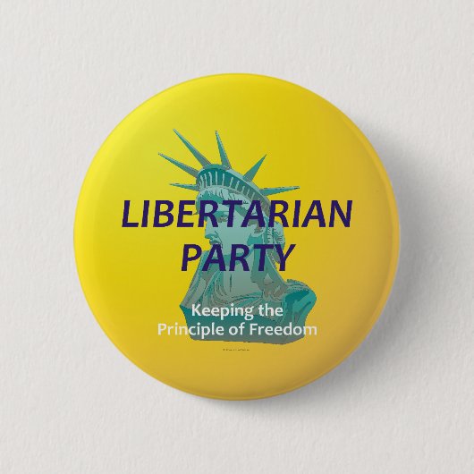 T-SHIRT Libertarian Ronde Button 5,7 Cm (Voorkant)