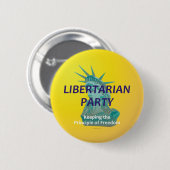 T-SHIRT Libertarian Ronde Button 5,7 Cm (Voorkant /achterkant)
