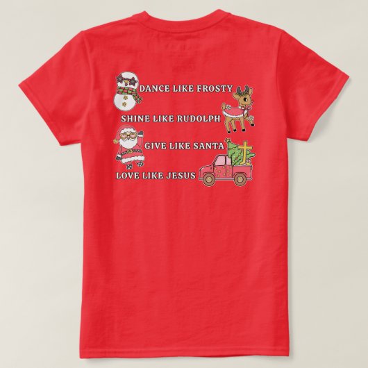 T-Shirt 'Liefde als Jezus' (Design achterkant)