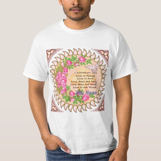 T-shirt 'Liefde is Geduldig' (Voorkant)