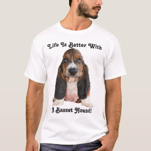 T-Shirt Life is beter met een Basset Hond