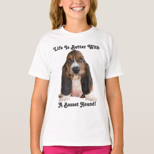 T-Shirt Life is beter met een Basset Hond