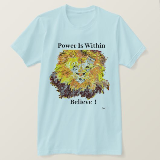T-Shirt Lion: Macht (Design voorkant)