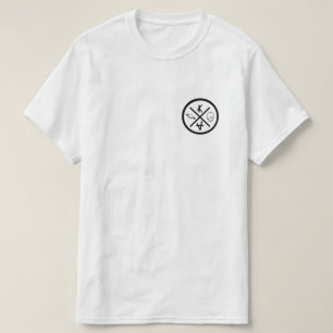 T-shirt logo en skateboarder