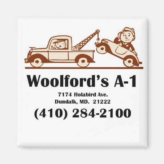 T-shirt logo met adres magneet (Voorkant)