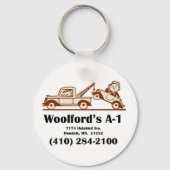 T-shirt logo met adres sleutelhanger (Voorkant)