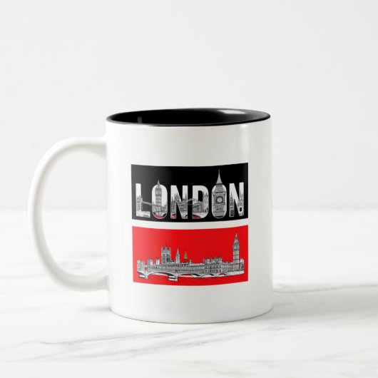T-SHIRT LONDEN NIEUWE MODE DESIGNER T-SHIRT TWEEKLEURIGE KOFFIEMOK (Links)