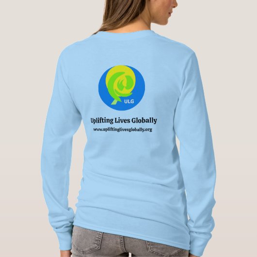 T-Shirt Long sleeve - L Blue (Achterkant)