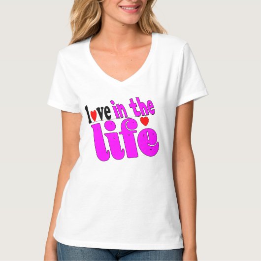 T-shirt love in the life (Voorkant)