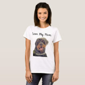 T-shirt Love Mijn Moeder Rottweiler (Voorkant volledig)