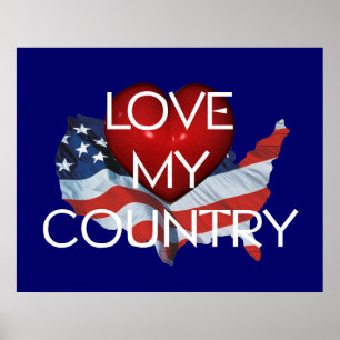 T-SHIRT Love My Country Poster