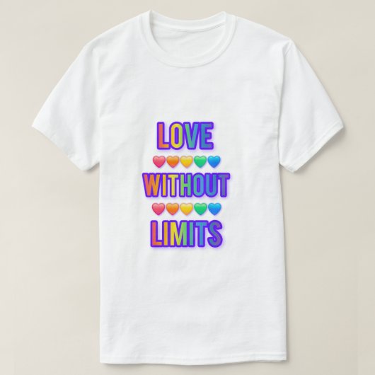 T-Shirt love without limits. Valentines day 💕 (Design voorkant)