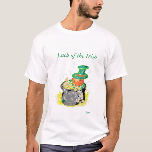 T-shirt Luck of the Irish/Leprechaun (Voorkant)