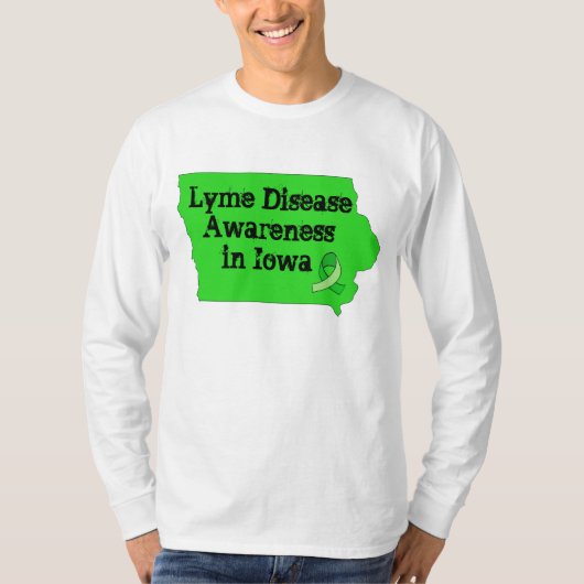 T-shirt Lyme-bewustzijn in Iowa (Voorkant)