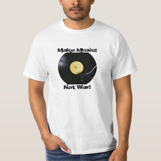 T-Shirt: Maak muziek! Geen oorlog! T-shirt (Voorkant)