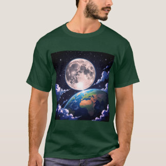 T-shirt "Maan en planeet aarde"