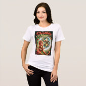 T-Shirt Magical Christmas Fantasy with Santa (Voorkant volledig)