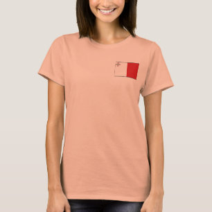 T-Shirt Malta Vlag + Landkaart