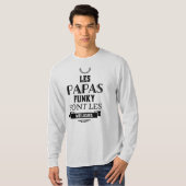 T-shirt man "De papas funky zijn de beste" (Voorkant volledig)