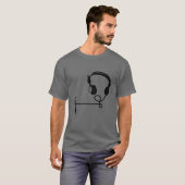 T-Shirt Man "HeadPhones" (Voorkant volledig)