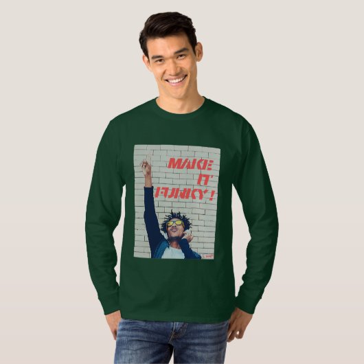 T-shirt man "Make it funky". (Voorkant volledig)