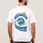 T-shirt (Mannen): Basic, we zijn overal (Achterkant)