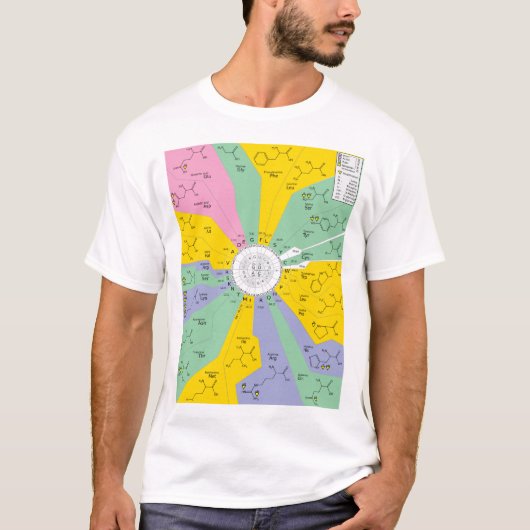 T-Shirt Mannen GeneticCode aminozuren (Voorkant)