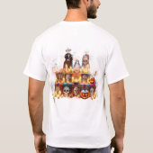T-shirt mannen griezelig halloween feest (Achterkant)