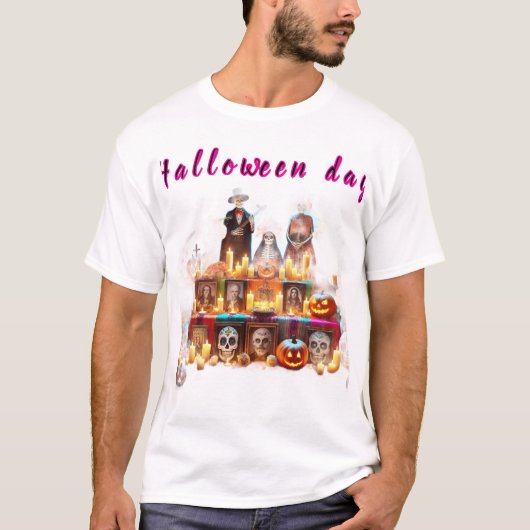 T-shirt mannen halloween feest (Voorkant)