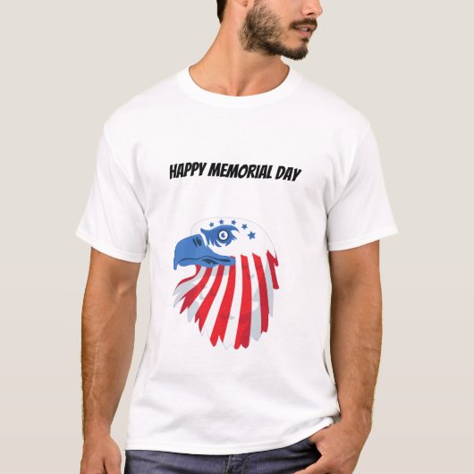 T shirt mannen Happy Memorial Day (Voorkant)