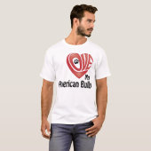 T-Shirt, Mannen: Liefde mijn Amerikaanse Bully T-shirt (Voorkant volledig)