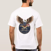 T-shirt - Mannen met kleine voorkant en grote logo (Achterkant)