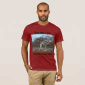 T-shirt mannen rode fotografie Kleding. (Voorkant volledig)